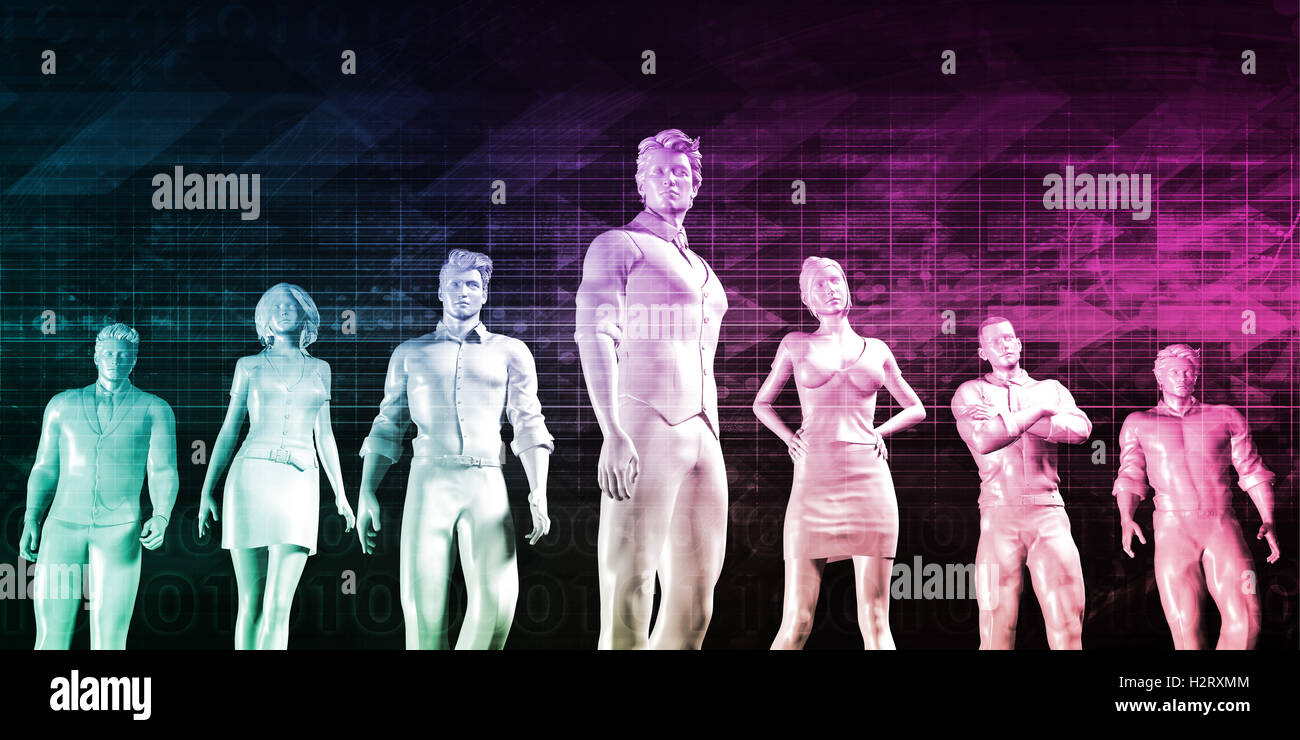 Karriereentwicklung und vermarktbare Fähigkeiten Entwicklung Kunst Stockfoto