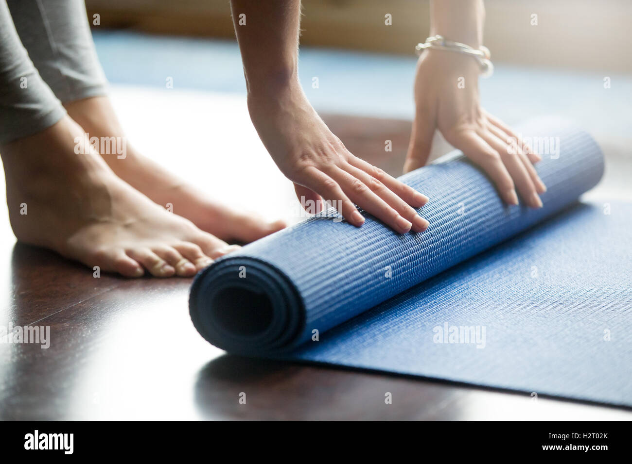 Yoga-Trainingskonzept Stockfoto