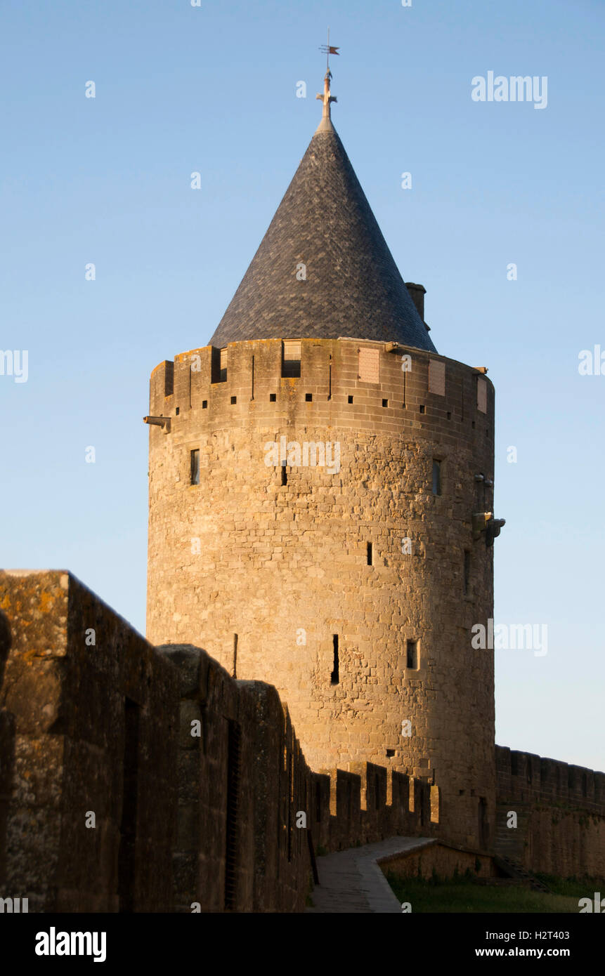 Die Burg von Carcassonne, Aude, Frankreich, Europa Stockfoto