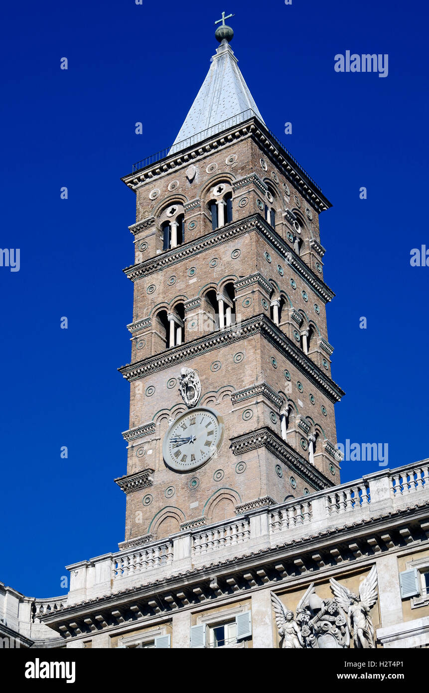 Rom, Italien, Campanile von Santa Maria Maggiore Stockfoto