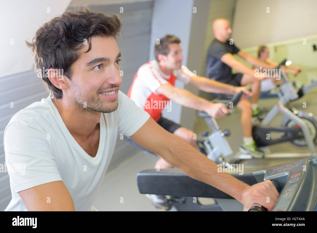 indoor cycling Aktivität Stockfoto