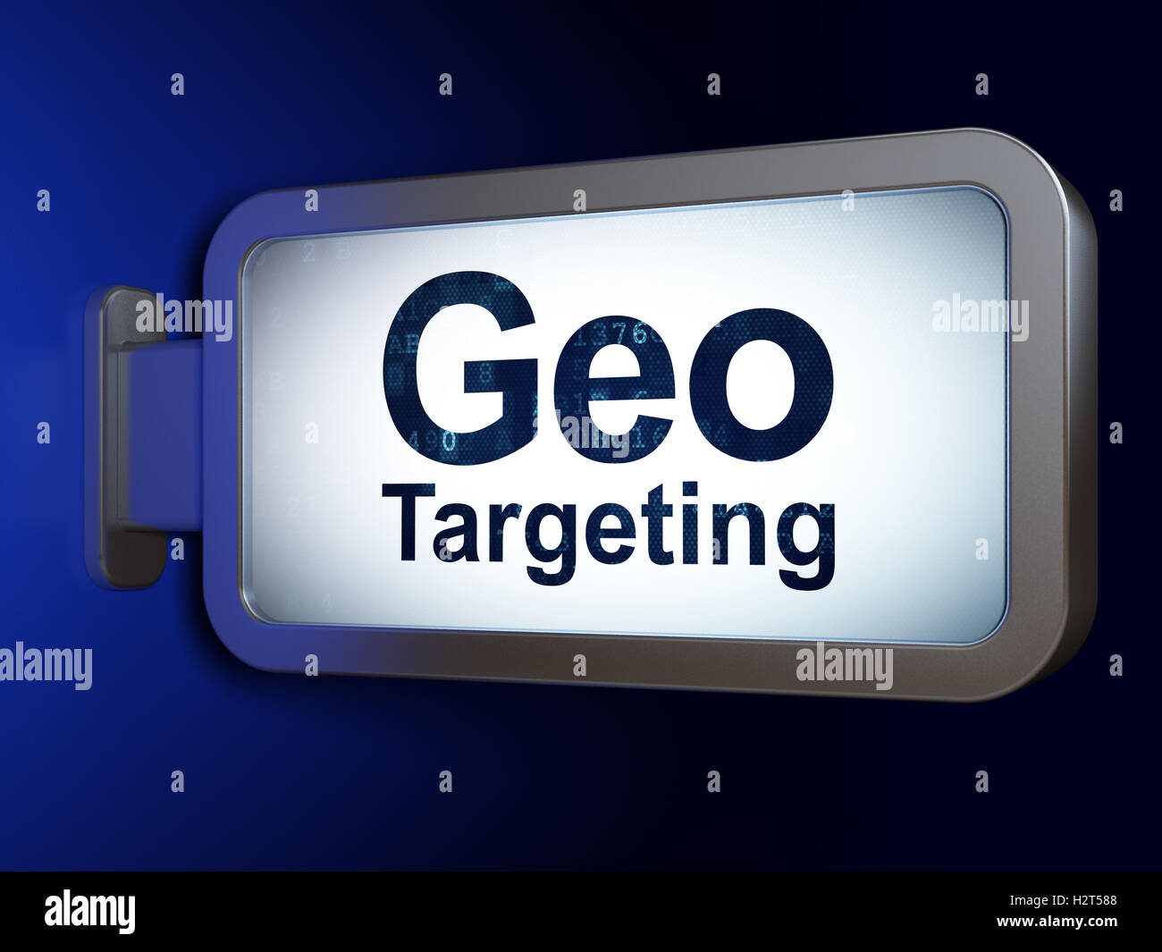 Geschäftskonzept: Geo-Targeting auf Billboard-Hintergrund Stockfoto