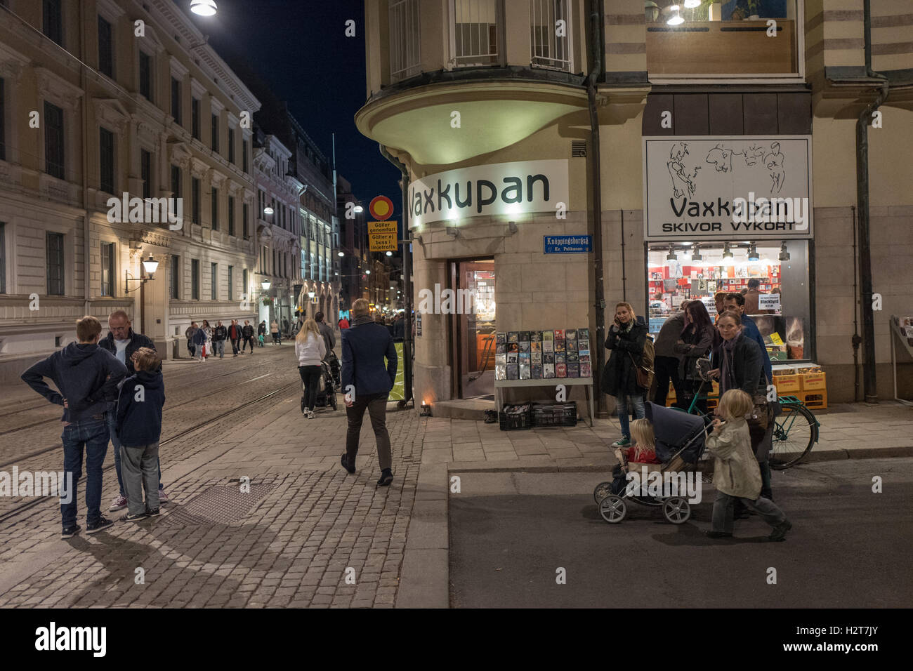 Jährliche Kulturnacht in Norrköping, Schweden - ein Fest der bildenden Kunst Stockfoto