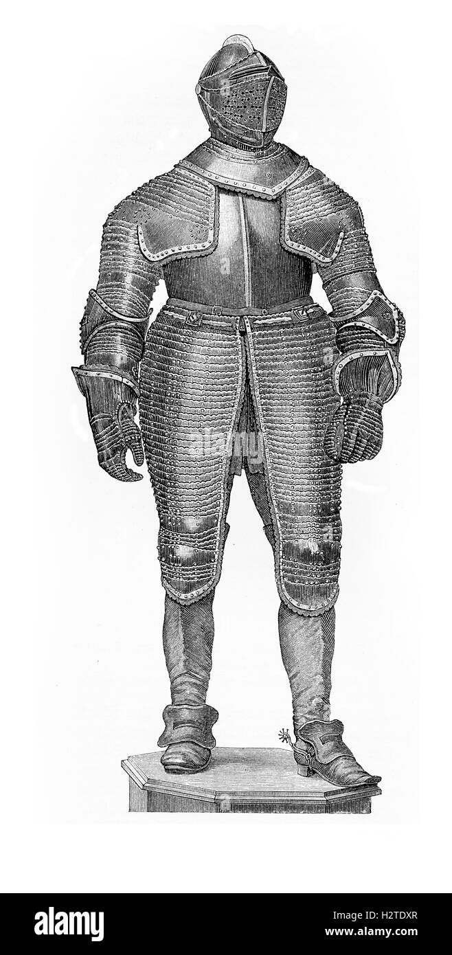 Thyrty Krieg, schwarze Rüstung der Kavallerie general Johann Graf von Spork Stockfoto