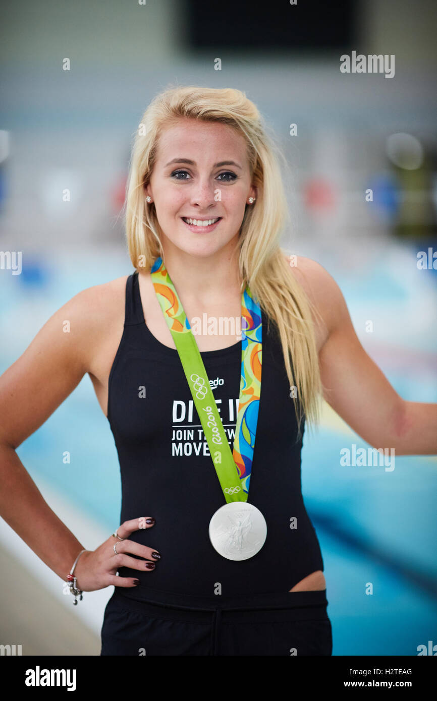 Siobhan-Marie O'Connor Schwimmer Speedo Botschafter englische Schwimmerin vertreten Großbritannien Olympia Silber m Stockfoto