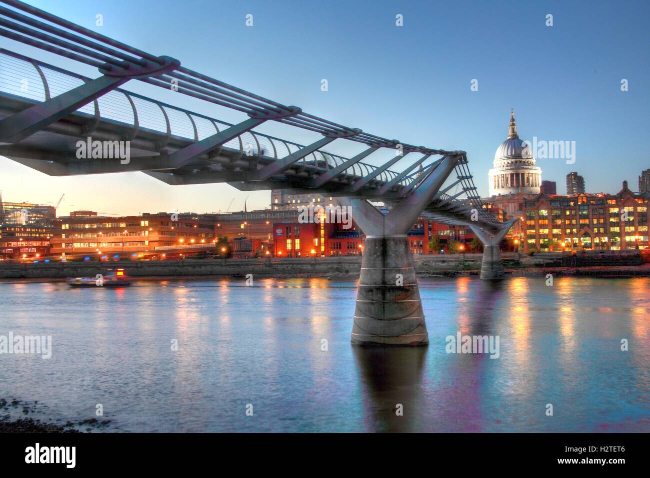 Fluss Themse Panorama, London, England Stockfoto
