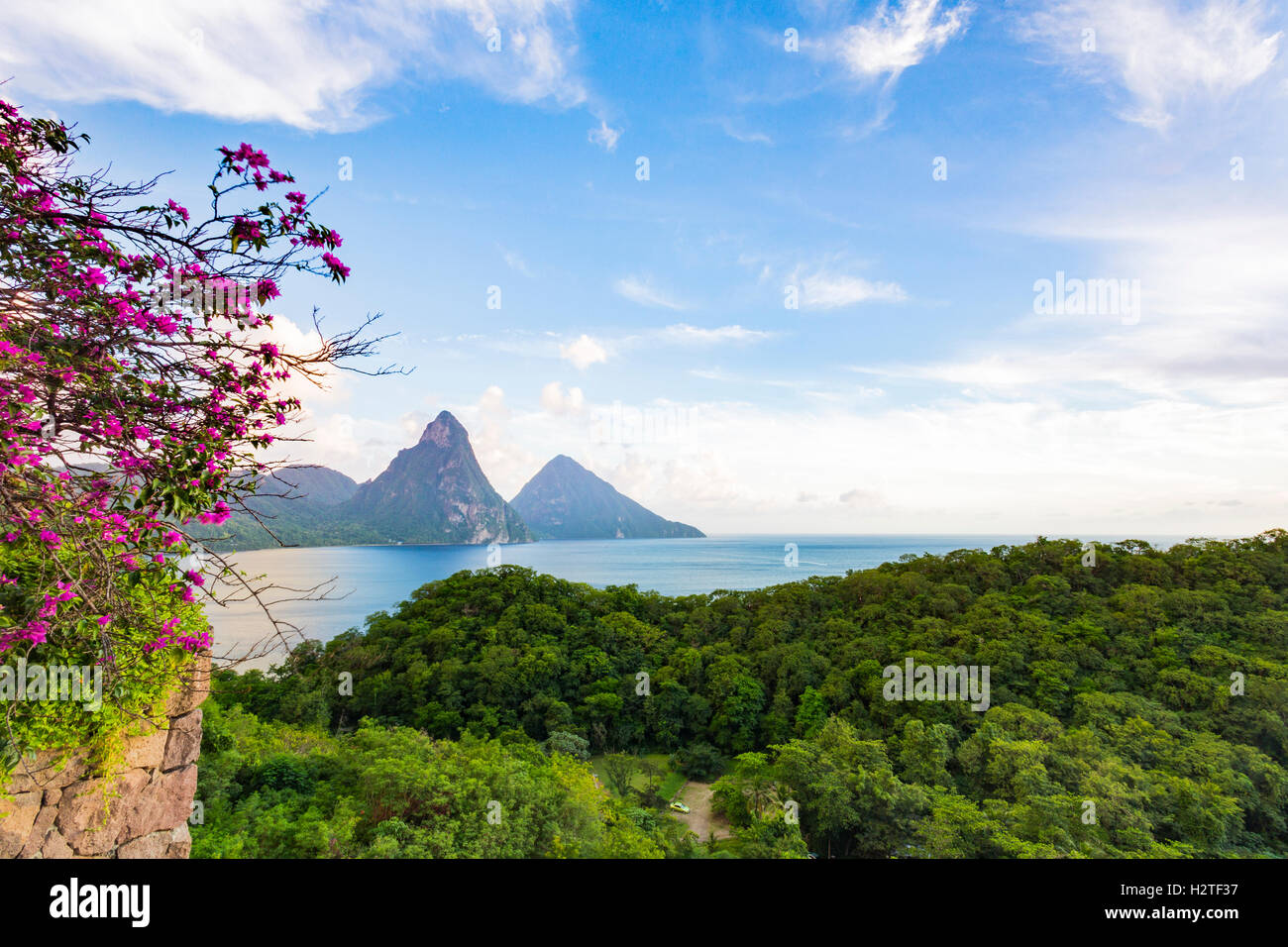 Haken aus Jade Mountain Resort, St. Lucia Stockfoto