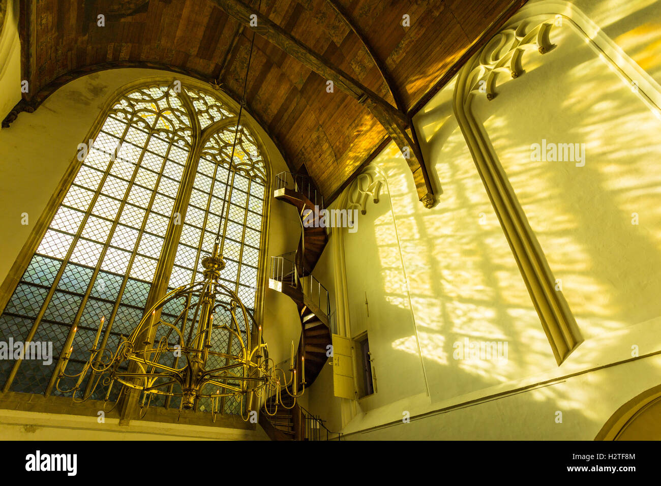 Innenraum der Oude Kirche (De Oude Kerk), Amsterdam, Niederlande Stockfoto