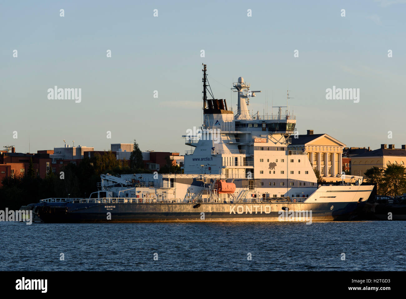 Icebreaker am Pier, Helsinki, Finnland Stockfoto