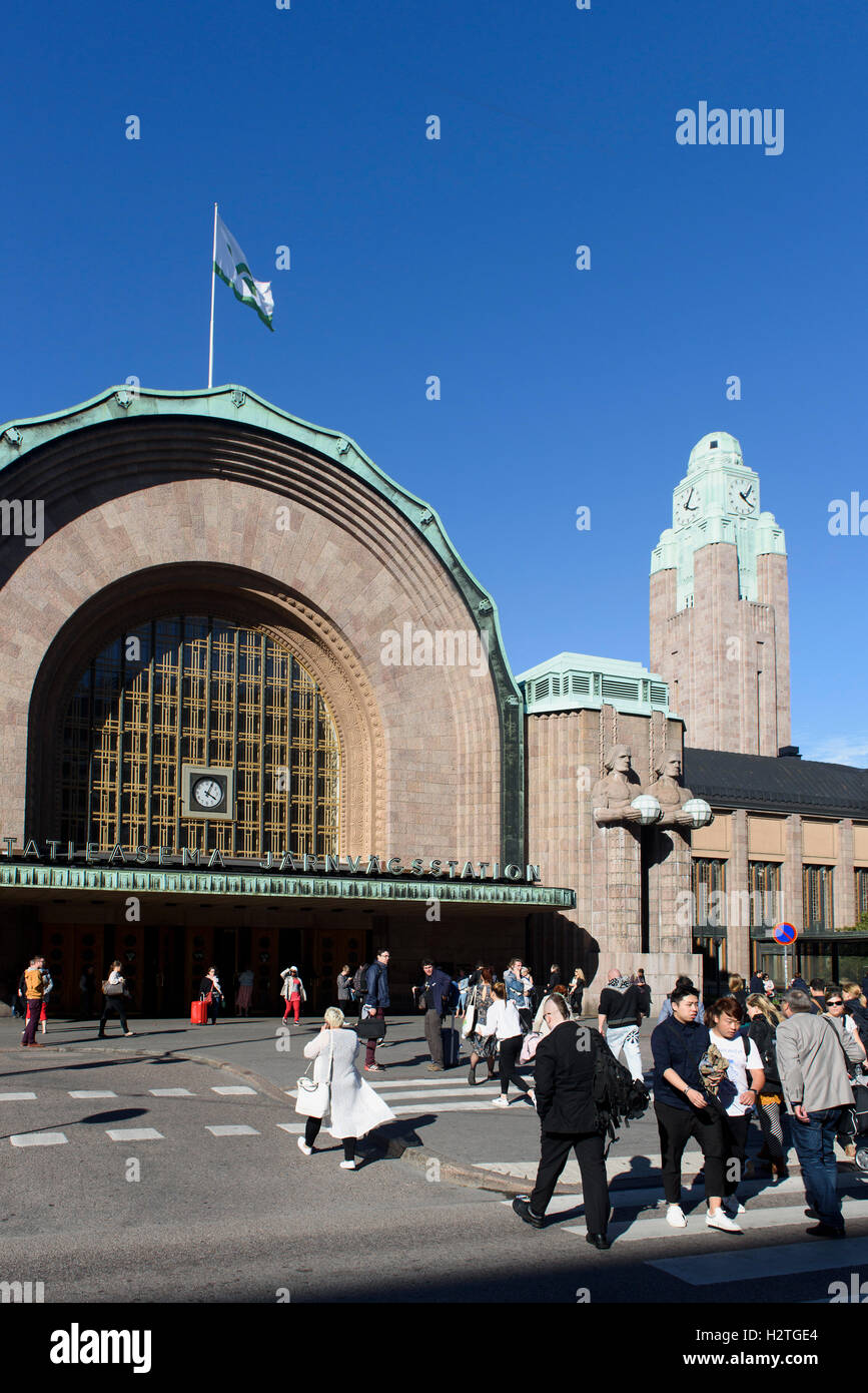 Hauptbahnhof, Helsinki, Finnland Stockfoto