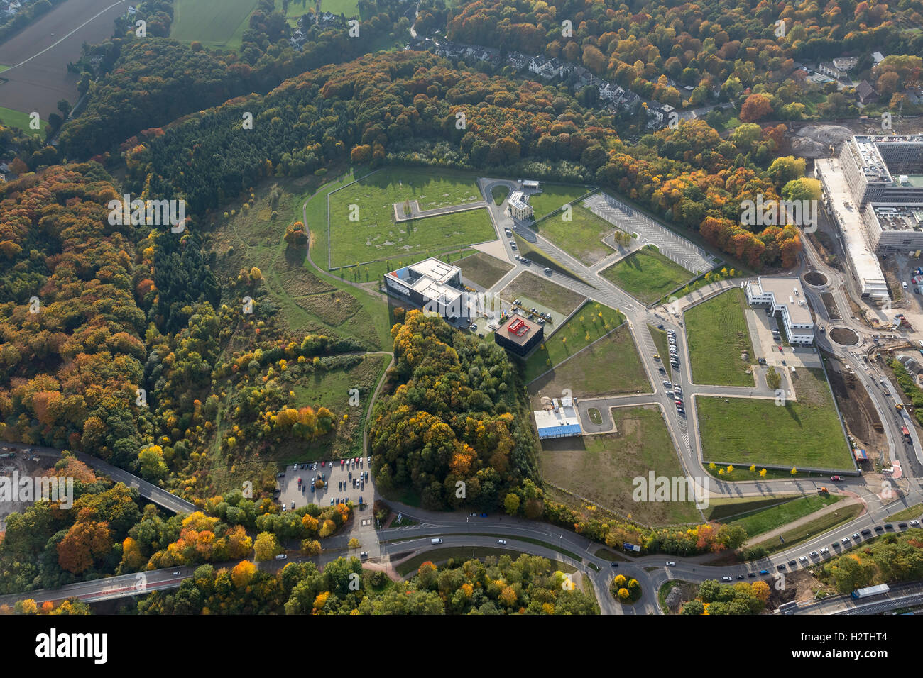 Biologie-Medizin-Park-Gesundheit-Campus, Luftbild, Luftbild von Bochum, Bochum, Ruhr und Umgebung, Nordrhein-Westfalen, Deutschland Stockfoto