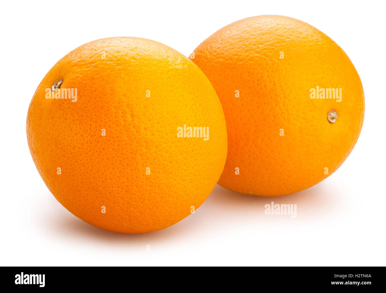 Orangen, isoliert Stockfoto