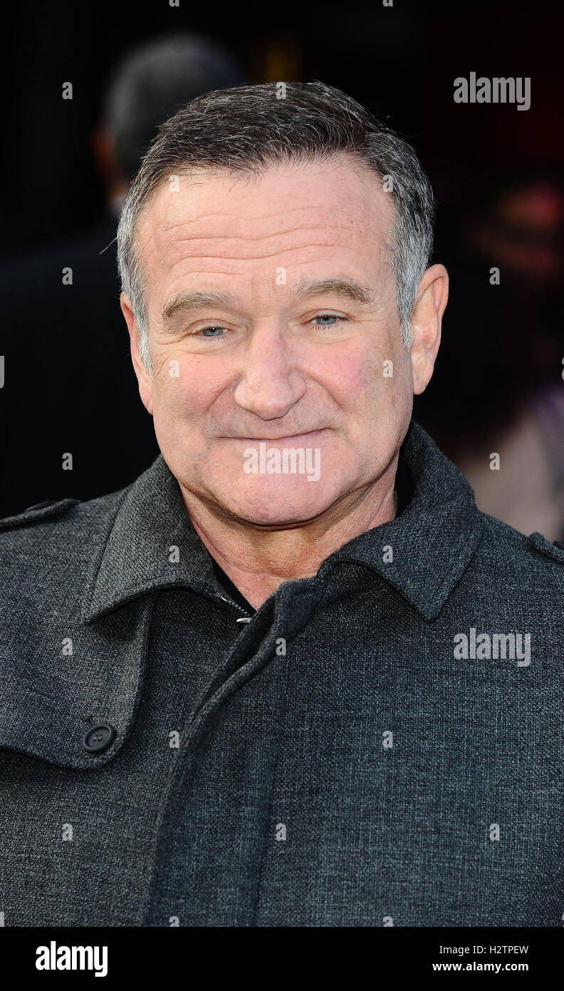 Datei Foto vom 20/11/11 von Robin Williams, wie seine Witwe Susan Schneider erzählt hat, wie ihr Mann "in seinen Symptomen", bevor er Selbstmord beging, ohne zu wissen, was mit ihm falsch war. Stockfoto