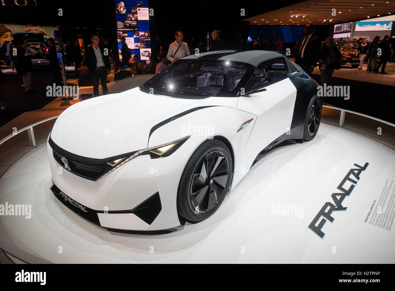 Peugeot Fraktal elektrische Konzeptauto auf der Paris Motor Show 2016 Stockfoto