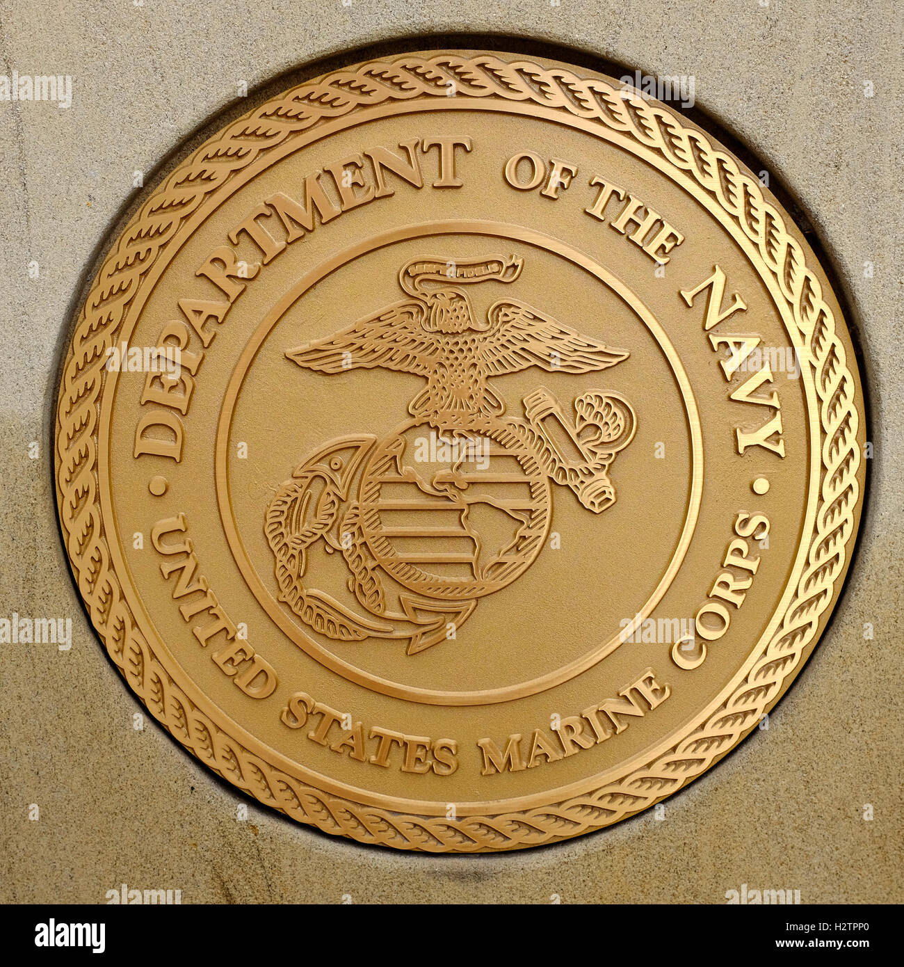 Detail der Symbole der USA Militär Armee Marine Luftwaffe marines Stockfoto