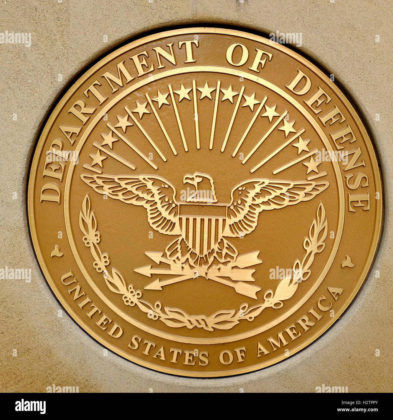 Detail der Symbole der USA Militär Armee Marine Luftwaffe marines Stockfoto