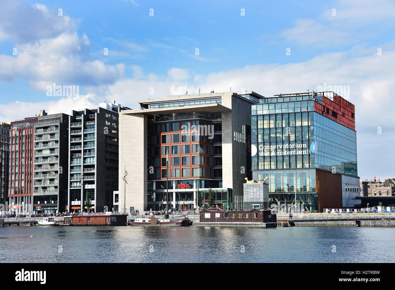 Oosterdok Oosterdokskade Konservatorium Bibliothek Amsterdam Niederlande Stockfoto