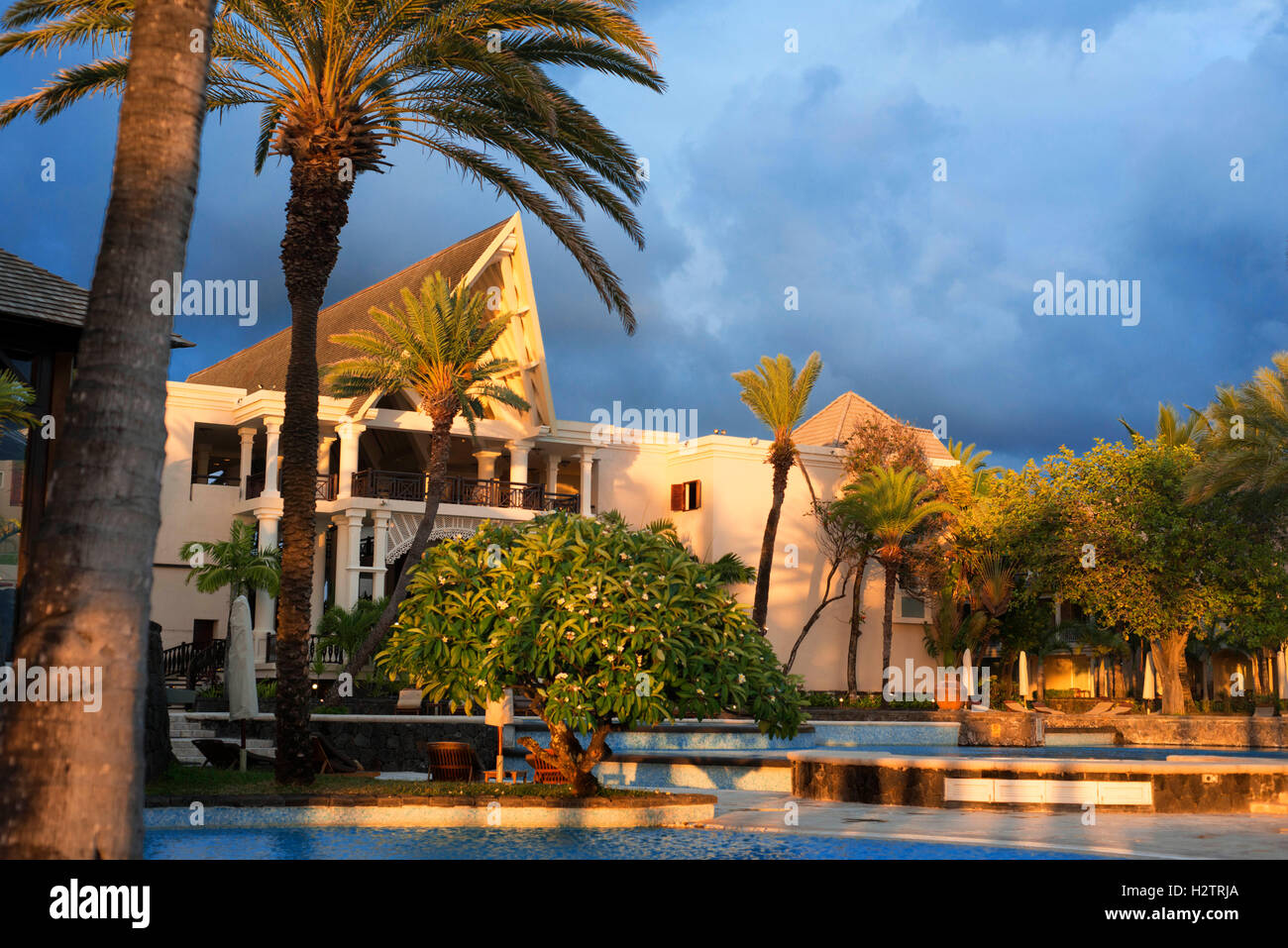 Hotel Residenz, Belle Mare Beach, Mauritius, Afrika Stockfoto
