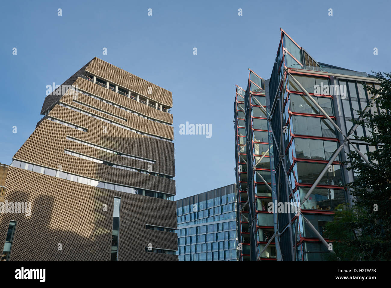 Das Schalter-Haus, Tate Modern.  Neo Wohnungen Bankside. Stockfoto