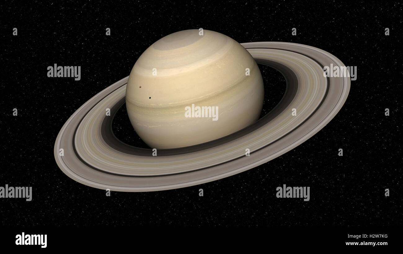 3D-Rendering des Planeten Saturn. Elemente dieses Bildes, eingerichtet von der NASA Stockfoto