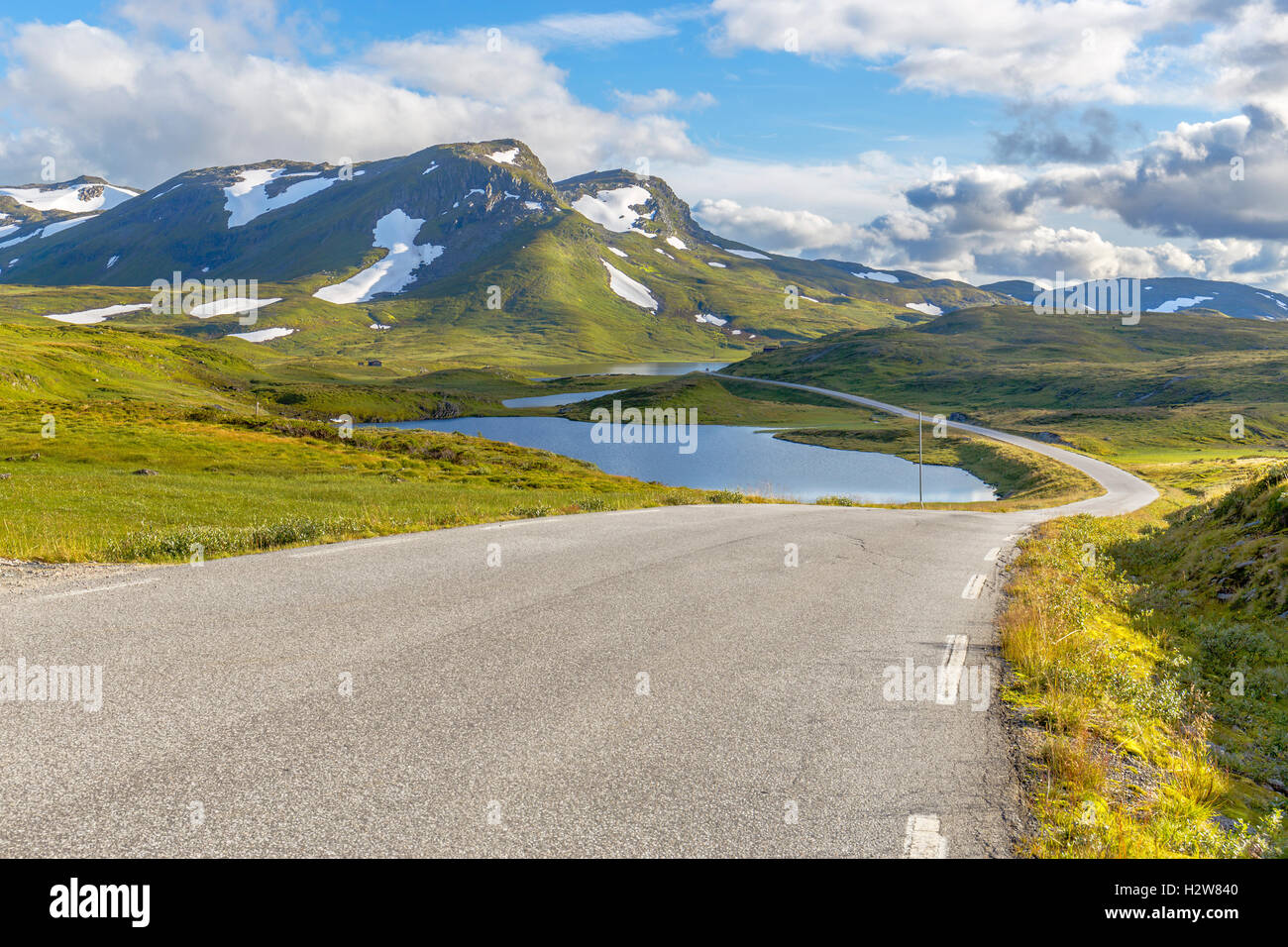 Die Vikafjellsvegen National Tourist Route nach Vik, Norwegen Stockfoto