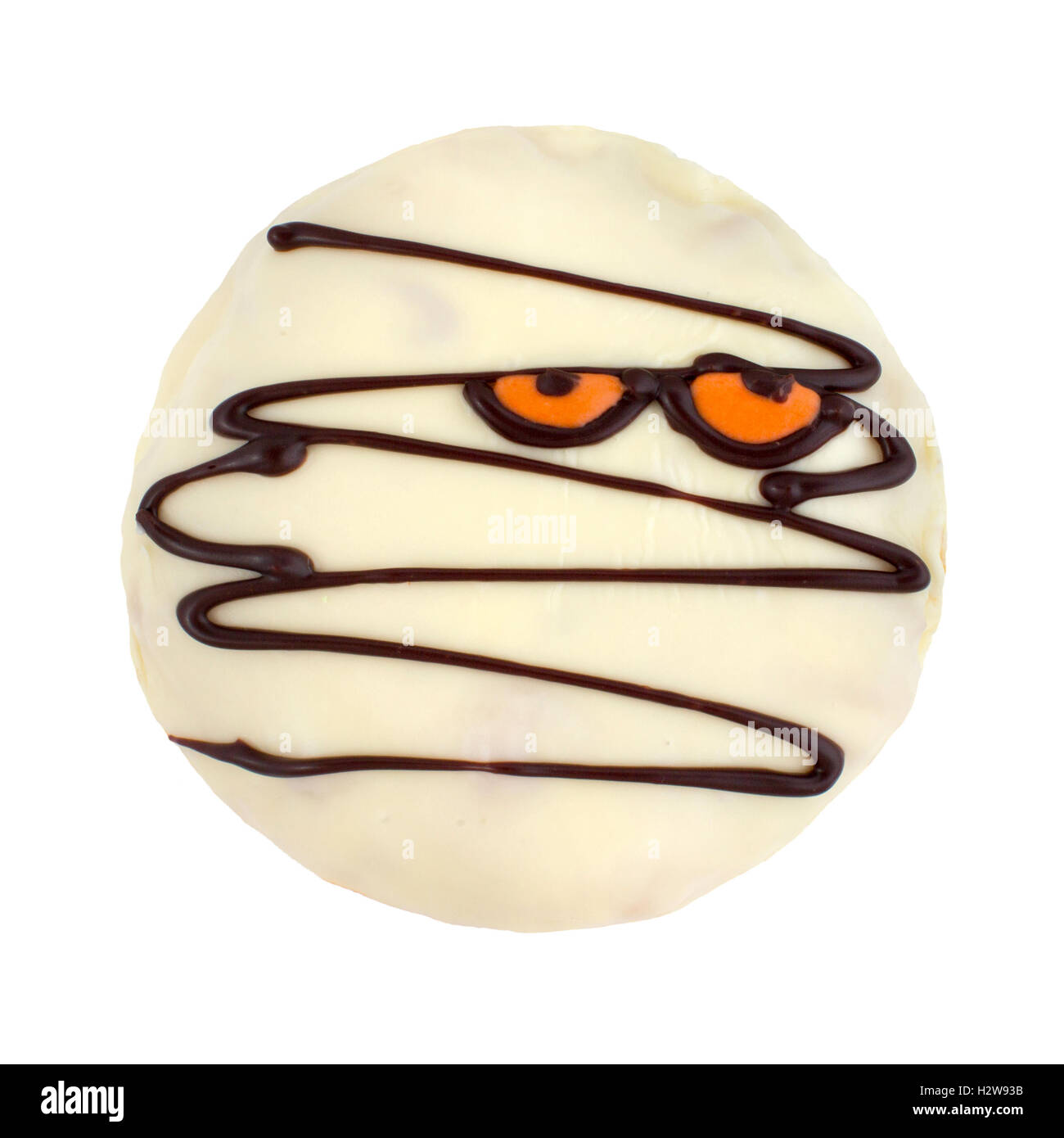 Donut mit Zombie Geist Konzept, isoliert Stockfoto