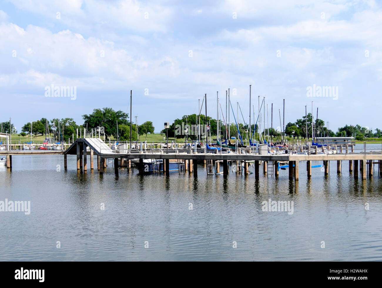 Lake Hefner Marina in Oklahoma City, Oklahoma, USA. Stockfoto