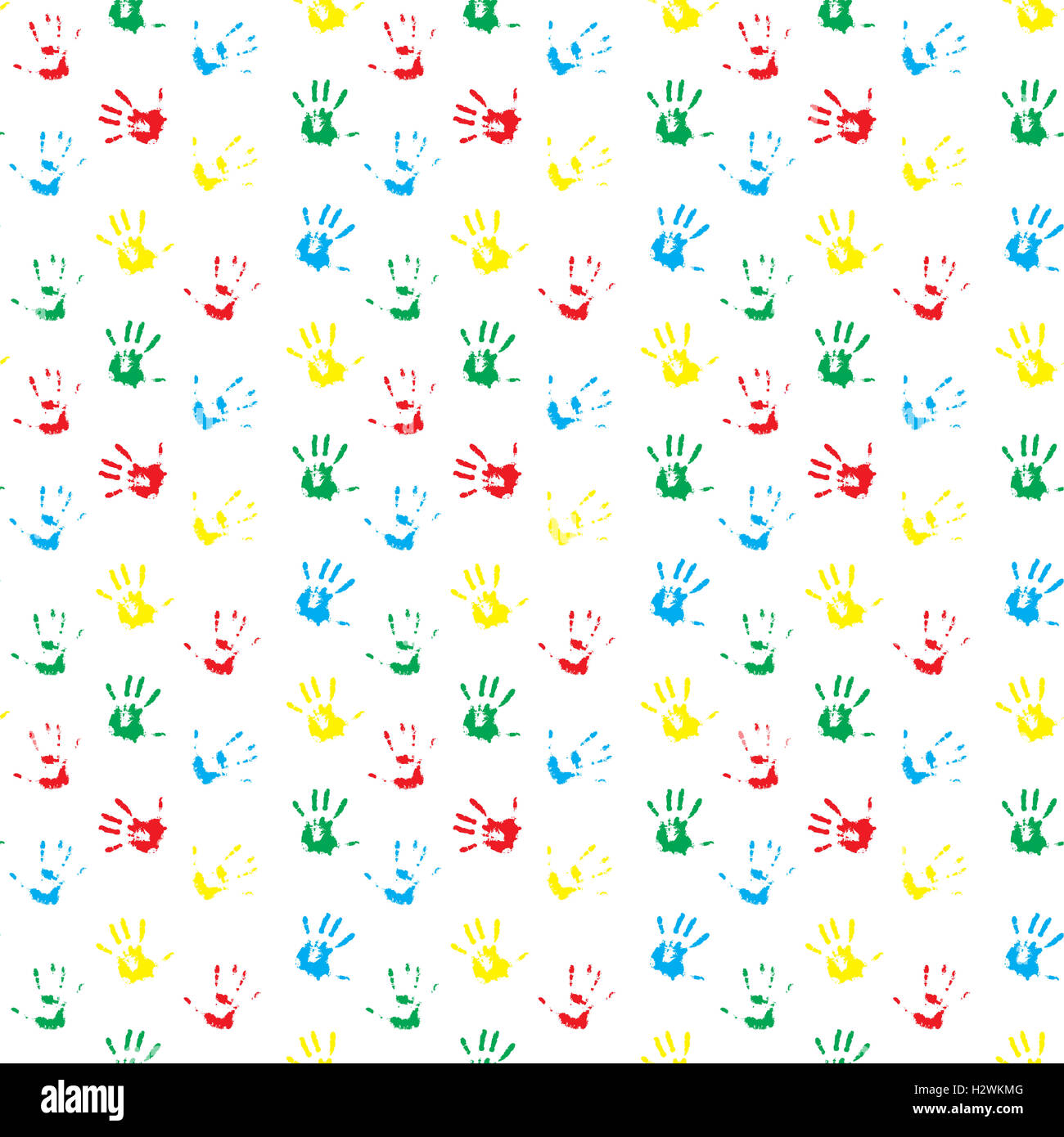 Muster-Hand drucken farbige. Kid Palm Lack- und Kind verfolgen Kunst, Vektor-illustration Stockfoto