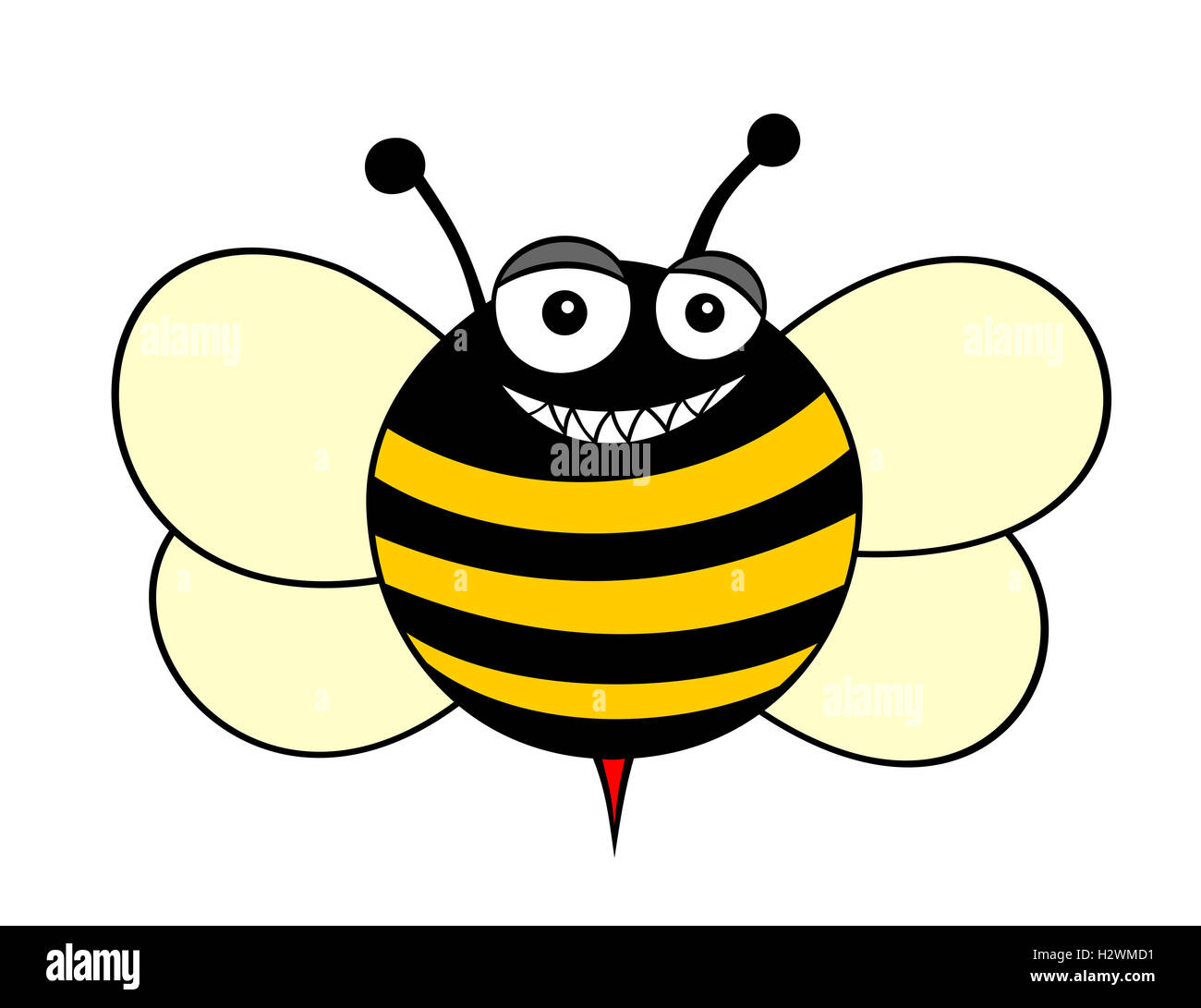 Beispiel für eine Biene-Cartoon-Stil Stockfoto