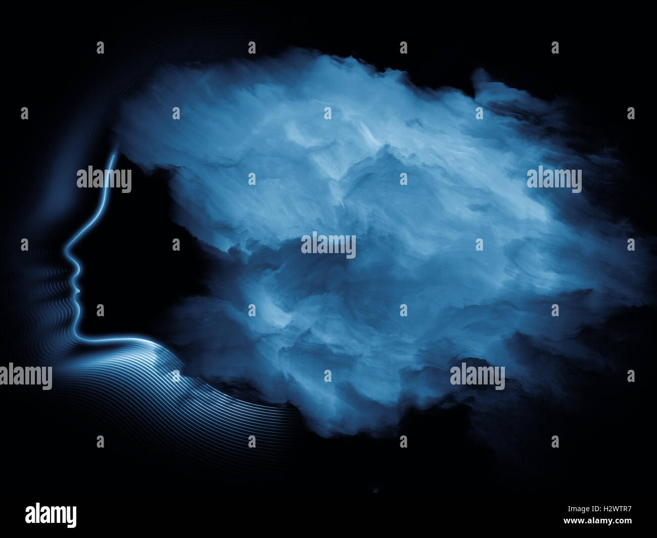 Mädchen-Nebel Stockfoto