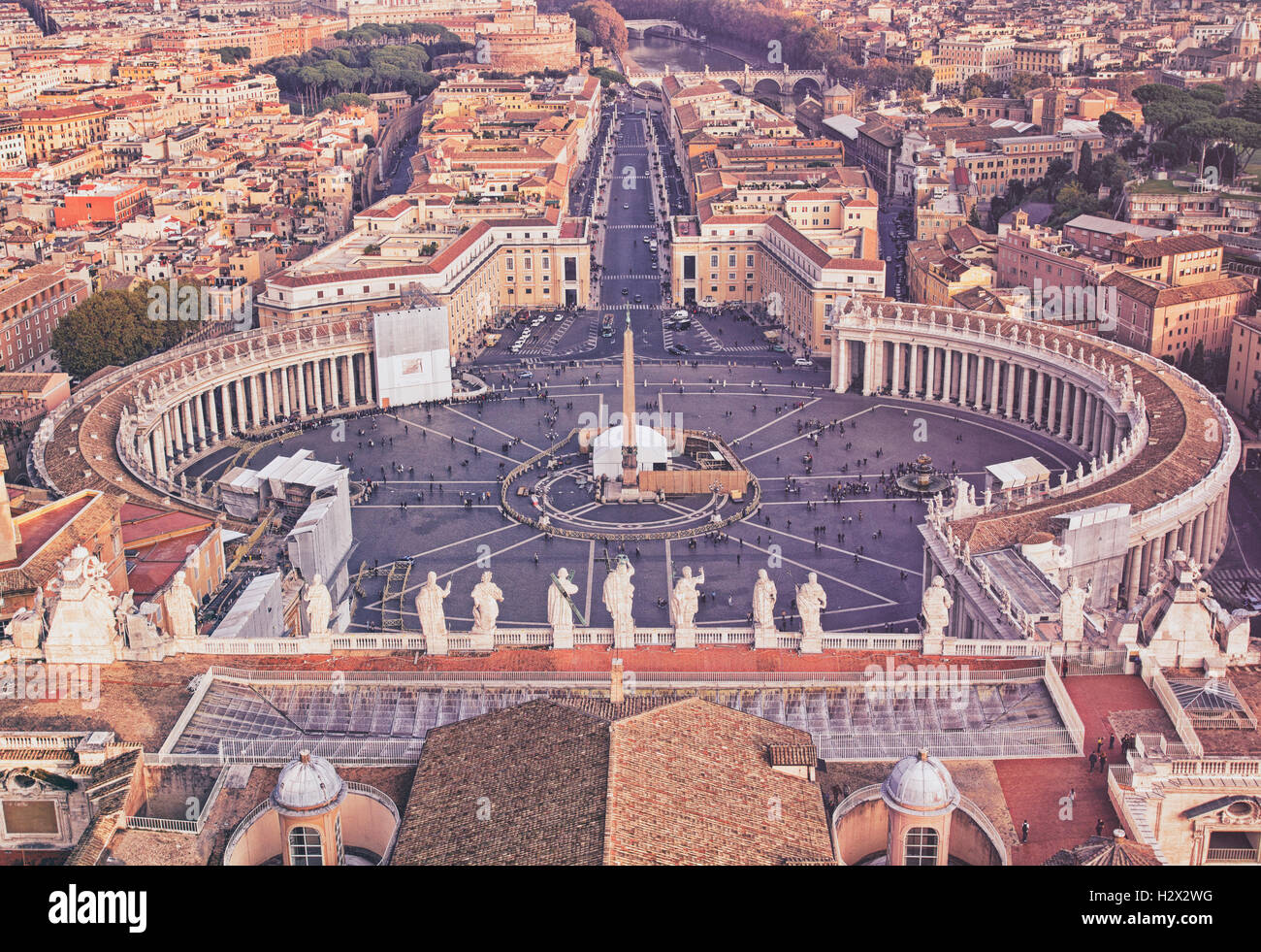 Piazza San Pietro im Vatikan Stockfoto