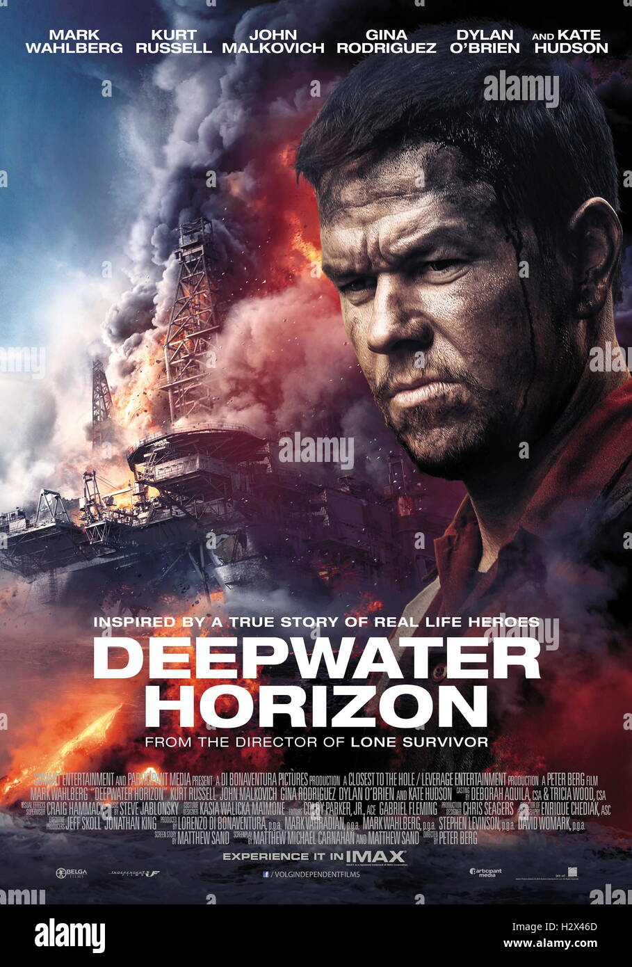 Erscheinungsdatum: 30. September 2016 Titel: Deepwater Horizon STUDIO: Lionsgate Direktor: Peter Berg PLOT: eine Geschichte, die für die Offshore-Bohrungen rig Deepwater Horizon, die im April 2010 explodierte und erstellt die schlimmste Ölpest in der US Geschichte Bild: Plakatkunst (Credit Bild: C Lionsgate Entertainment/Bilder /) Stockfoto