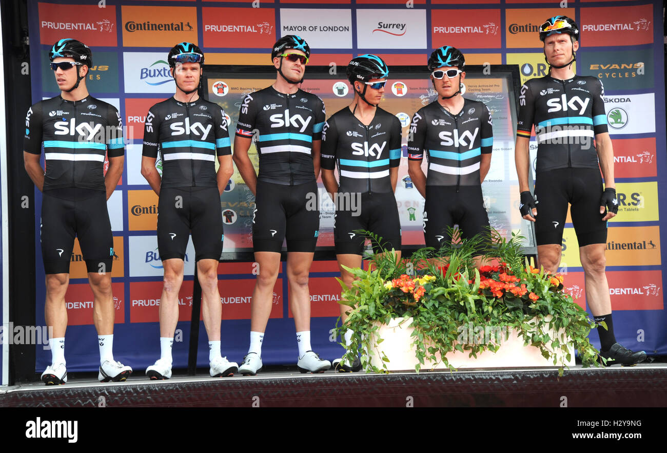 Aufsichtsrechtlichen RideLondon 2016 - Männer mit klassischen: Männer klassische Fahrt London wo: London, Vereinigtes Königreich bei: 31. Juli 2016 Stockfoto