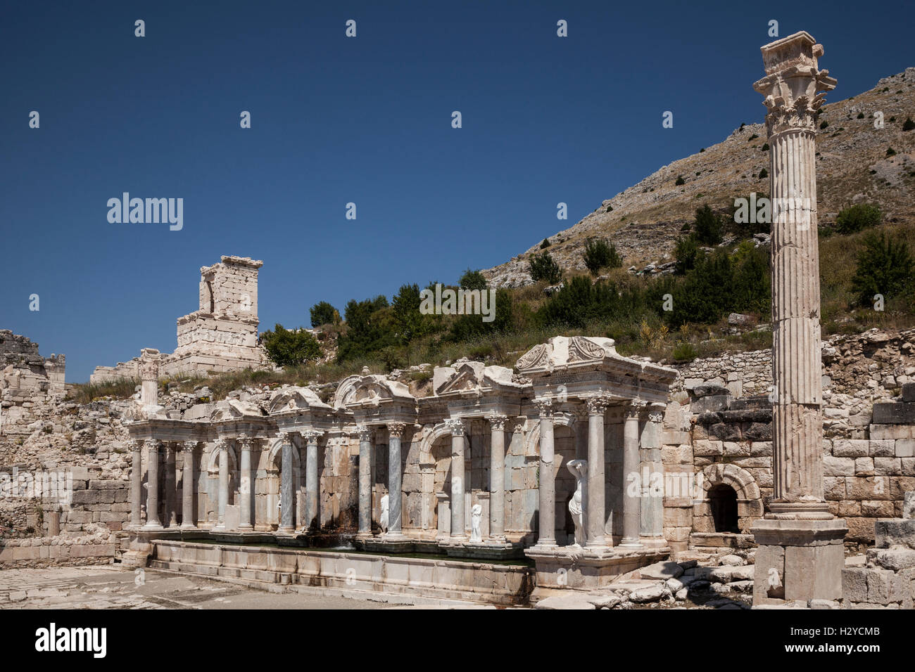 Antoninus Brunnen von Sagalassos in Isparta, Türkei Stockfoto