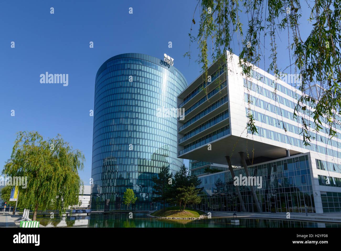 Wien, Wien: Büro- und Wohnquartier "Viertel Zwei", OMV-zentrale 02., Wien, Österreich Stockfoto