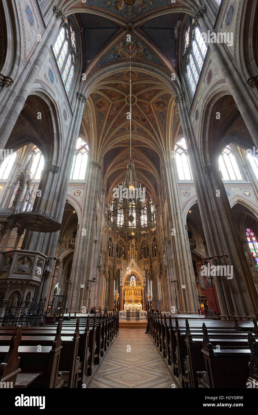 Votivkirche, Neo-Gotik, Chor, Wien, Österreich Stockfoto