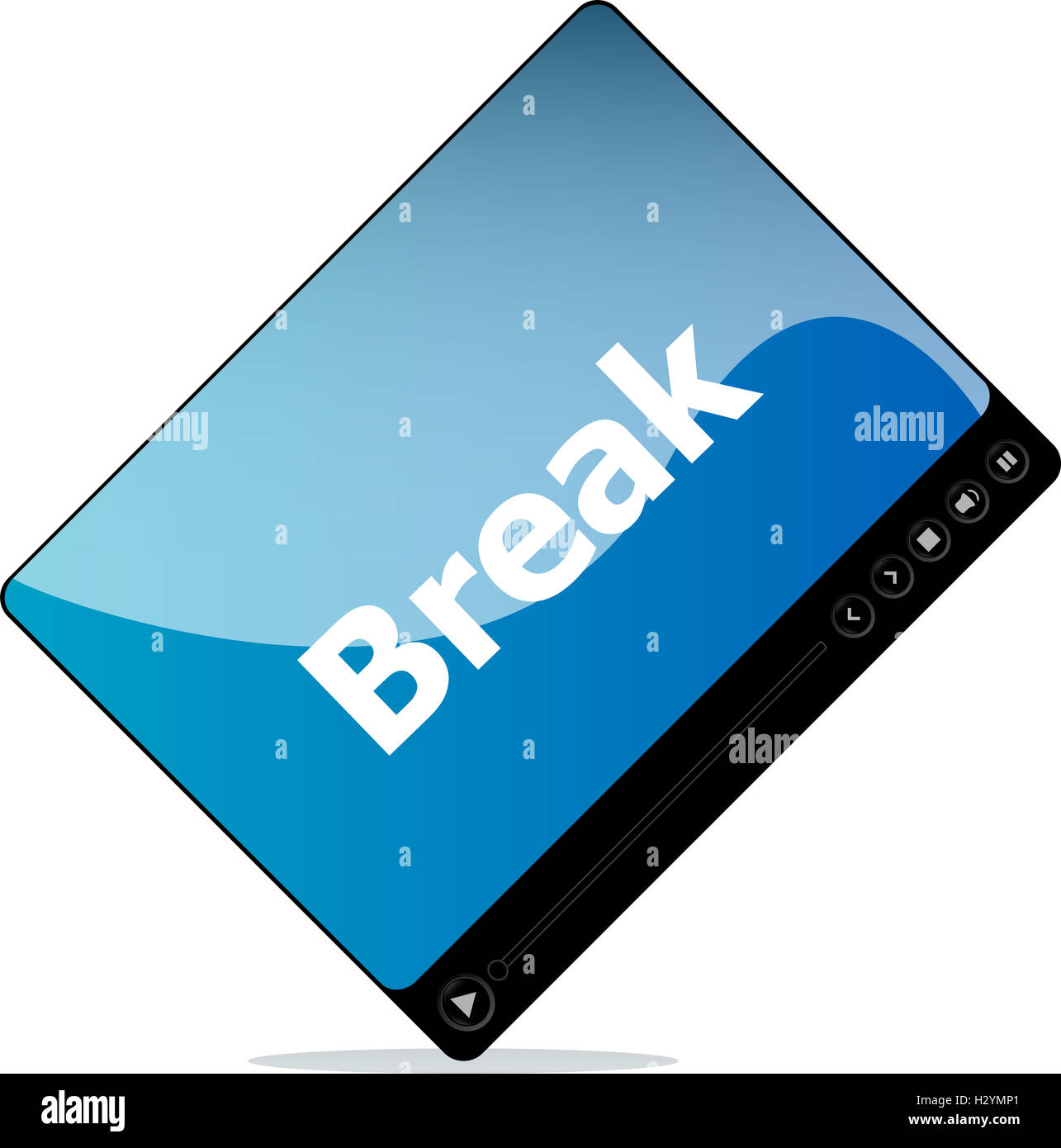 auf Media-Player-Schnittstelle zu brechen Stockfoto