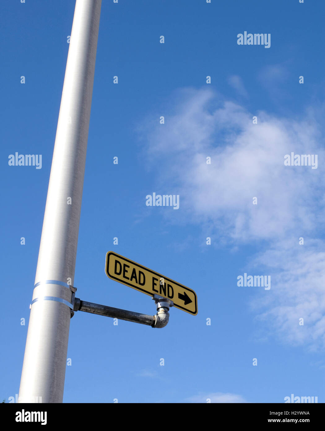 Sackgasse Zeichen ländliche Straße Marker Urban City Street Stockfoto