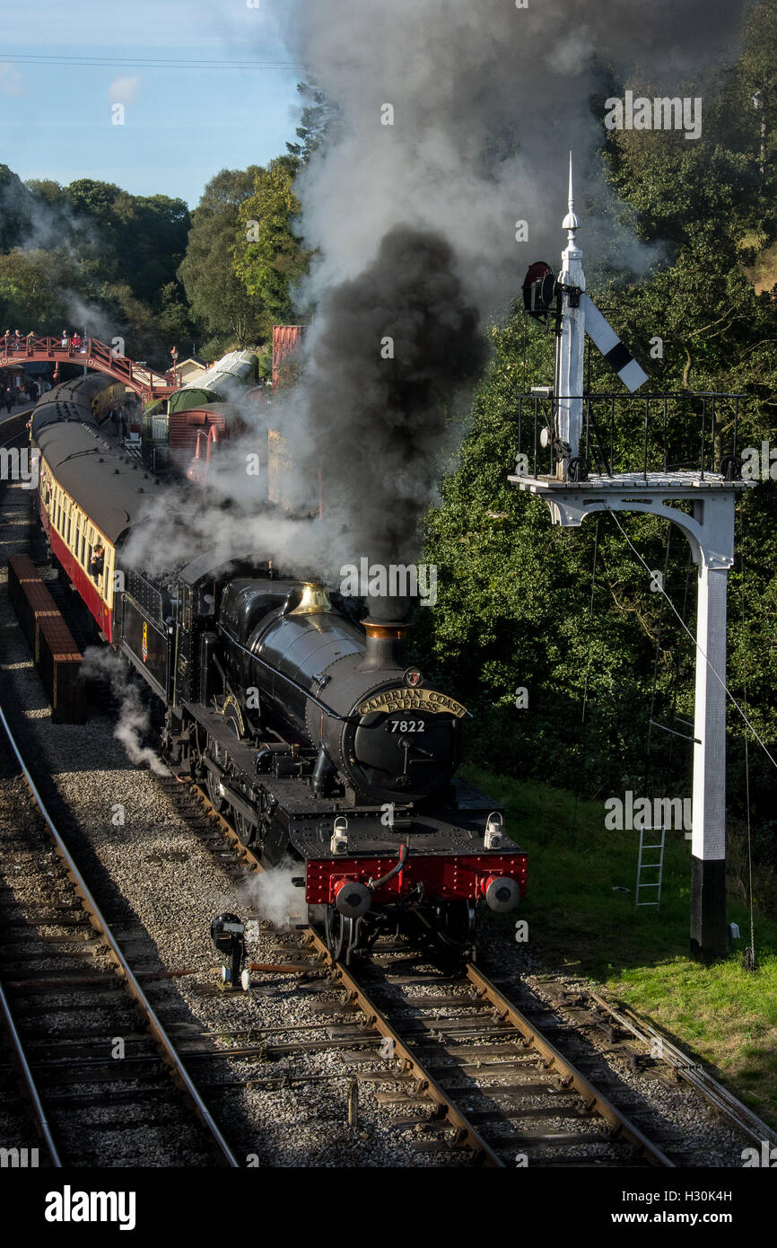 7822 Foxcote Manor auf der North Yorkshire Moors Railway.Welsh Dampf-Gala Stockfoto