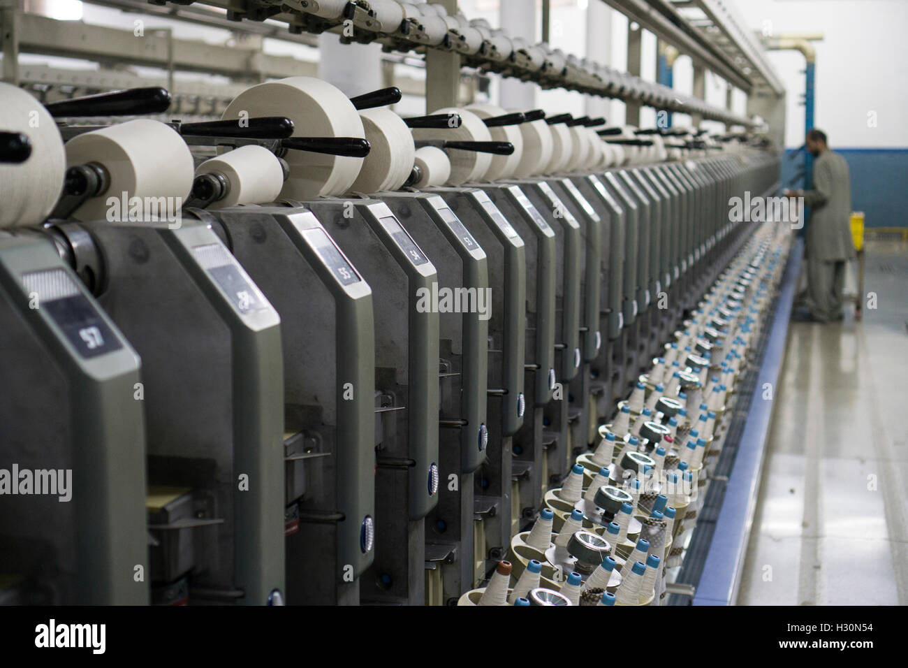 Cotton Mill Arbeiter Multan Pakistan Stockfoto