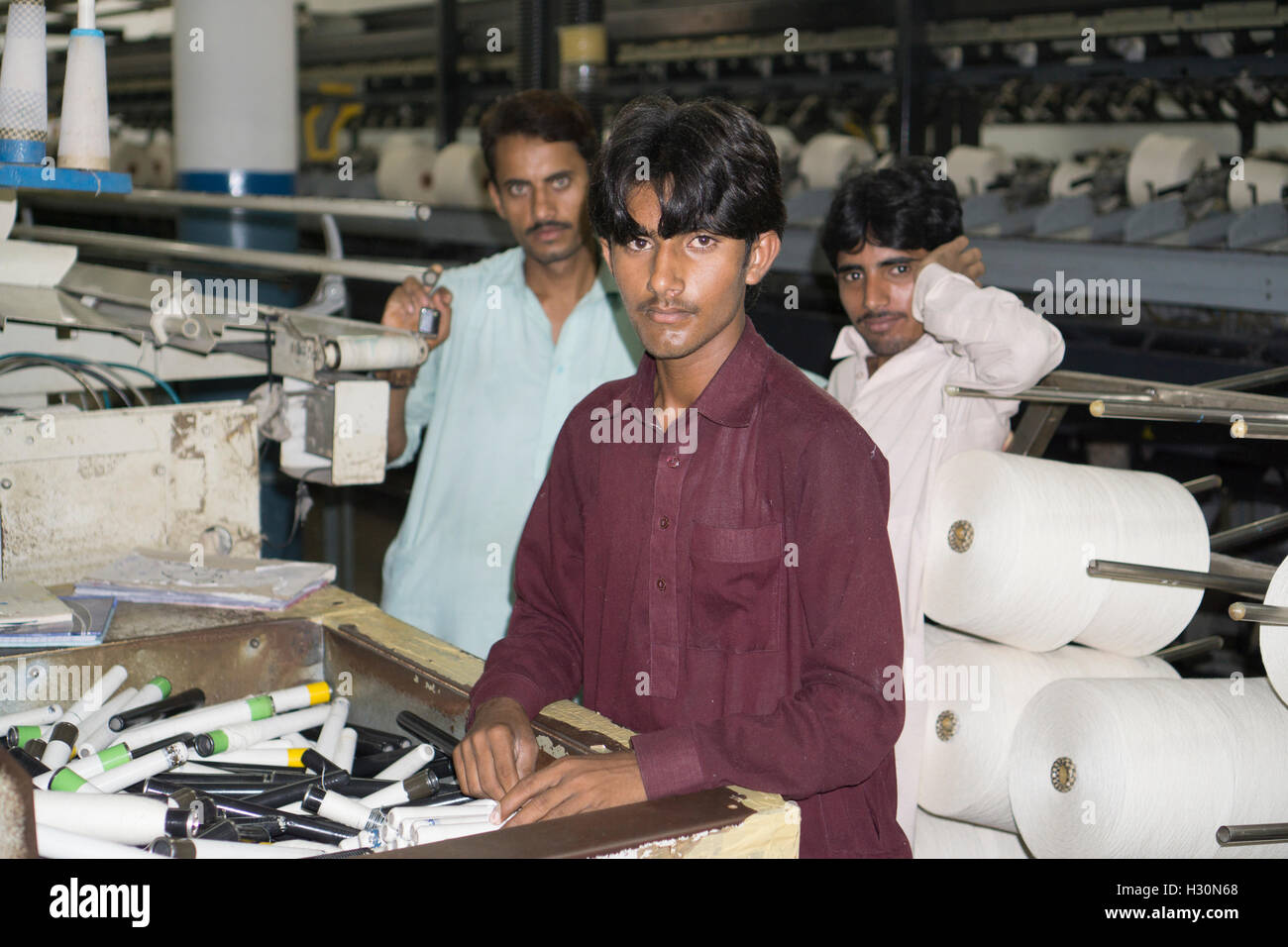 Cotton Mill Arbeiter Multan Pakistan Stockfoto