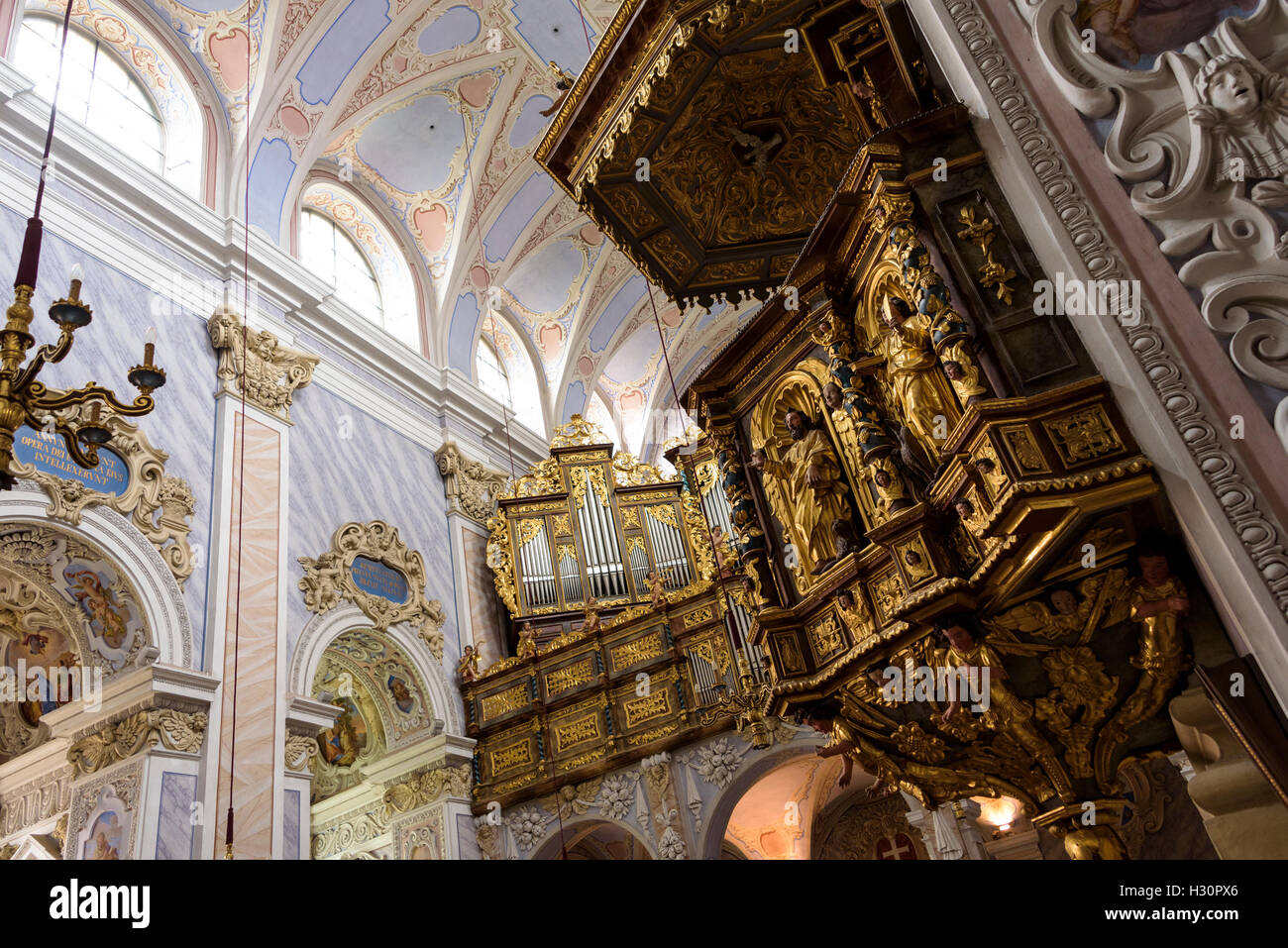 Opulente Interieur der Gottweig Abtei Kirche. Stockfoto