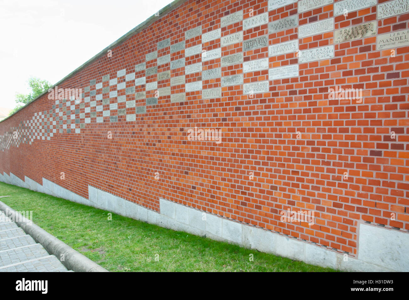 Der Beitrag Wand - Krakau - Polen Stockfoto