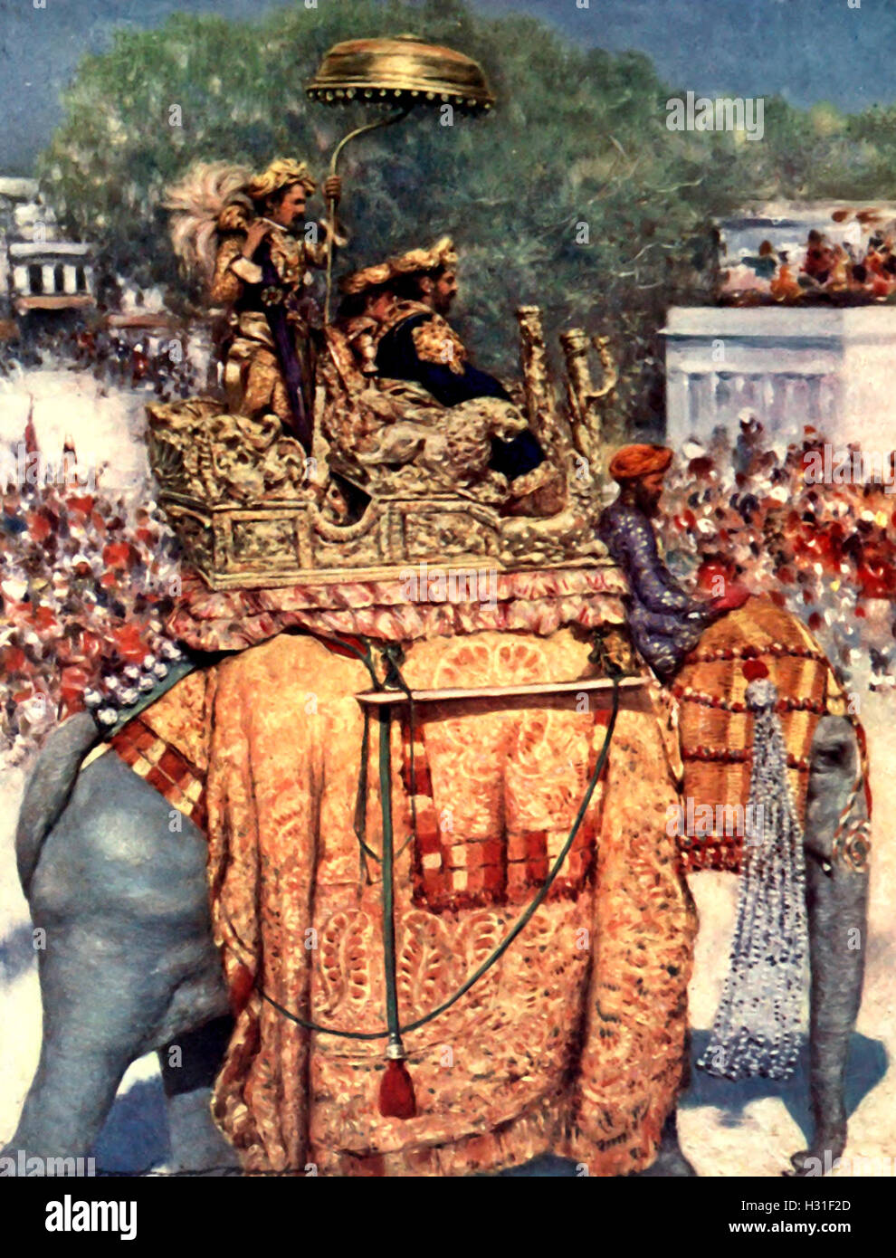 Die staatliche Eintrag - angesehenen Maharaja - Indien, ca. 1903 Stockfoto