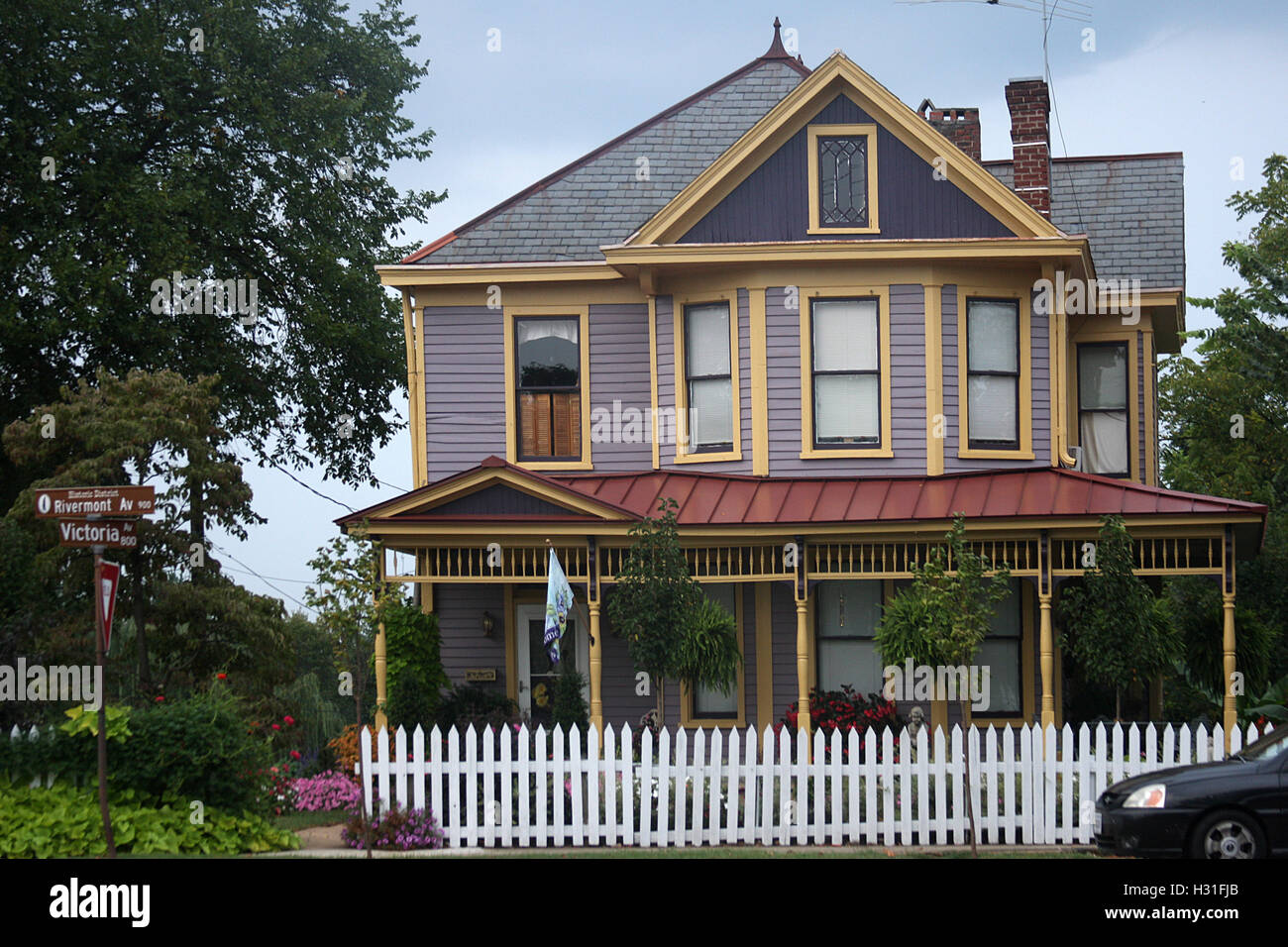 Haus im historischen Stadtteil Lynchburg, Virginia, USA Stockfoto