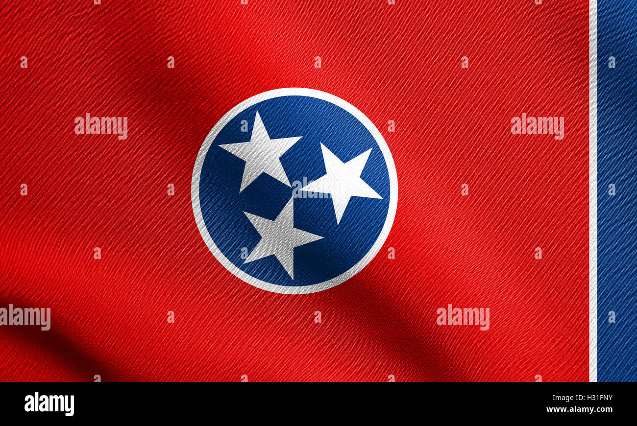 Tennessean offizielle Flagge, Symbol. Amerikanische patriotische Element. USA-Banner. Vereinigte Staaten von Amerika Hintergrund. Stockfoto