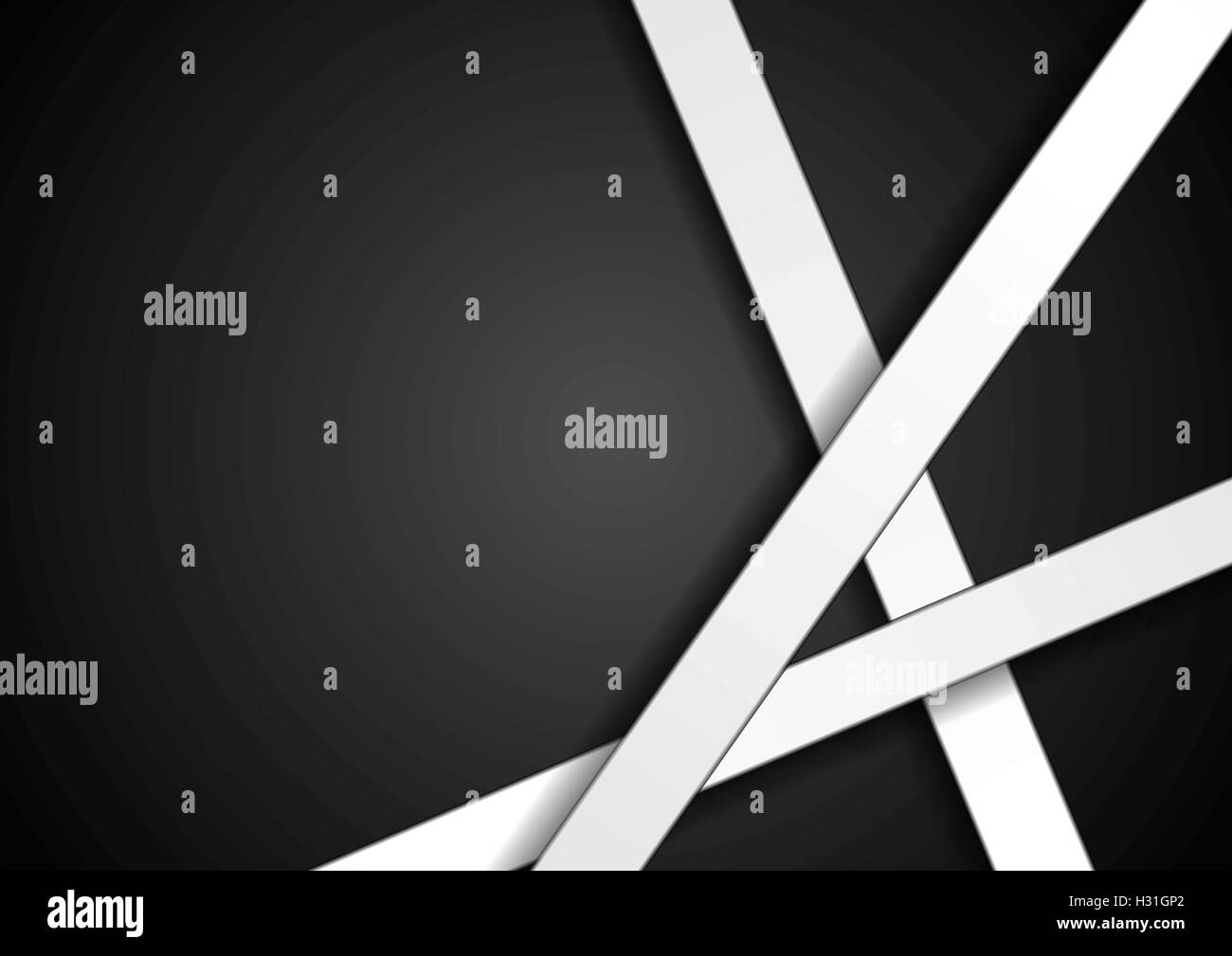 Corporate schwarzer Hintergrund mit weißen Streifen. Vektor-Konzept-design Stock Vektor