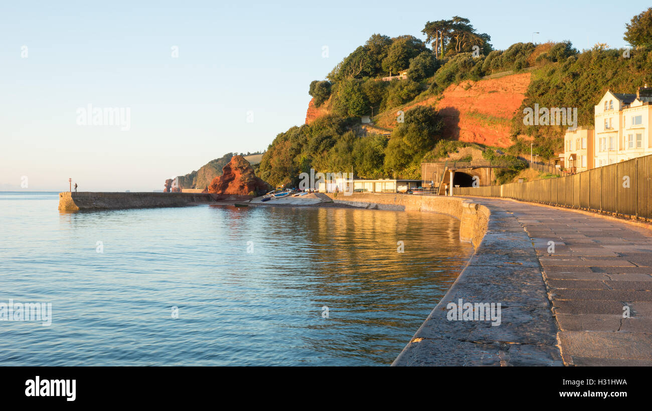 Dawlis direkt am Meer in Devon Stockfoto