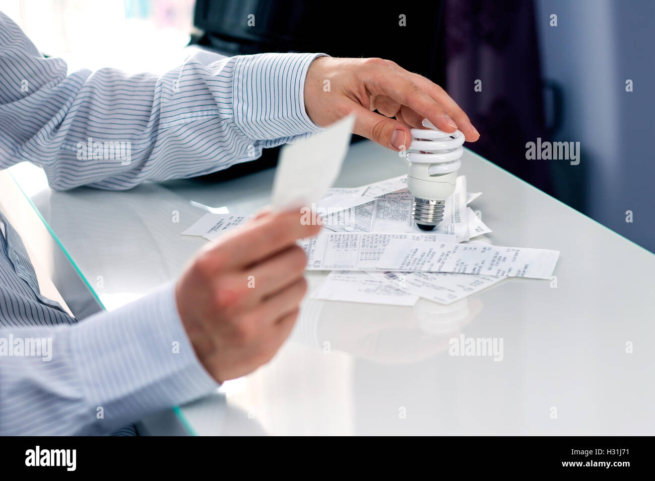 Neue Lösungen in der Beleuchtung Stockfoto