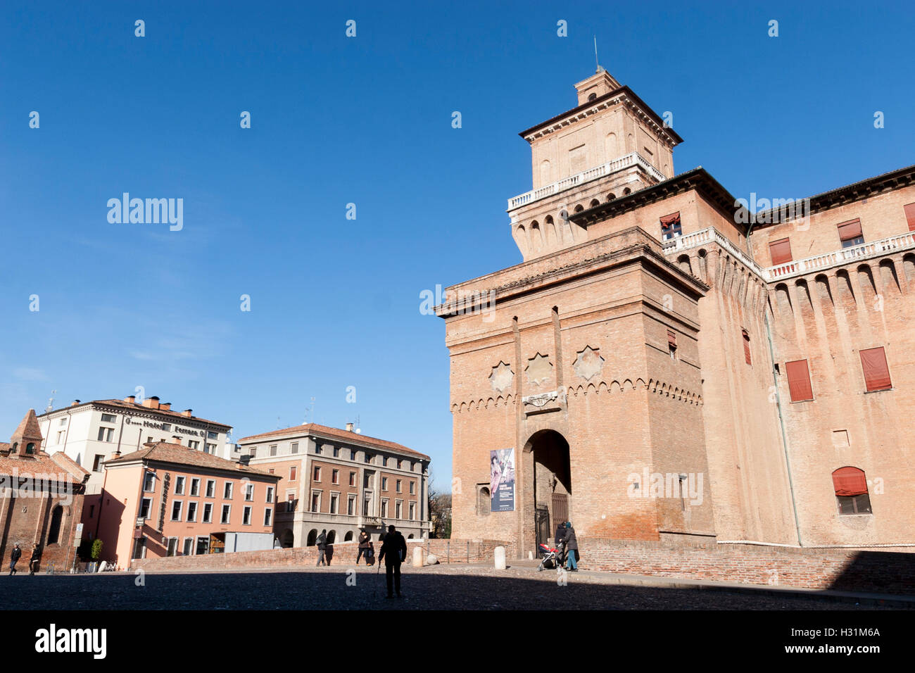 Schloss Estense, Ferrara, Emilia-Romagna. Italien Stockfoto